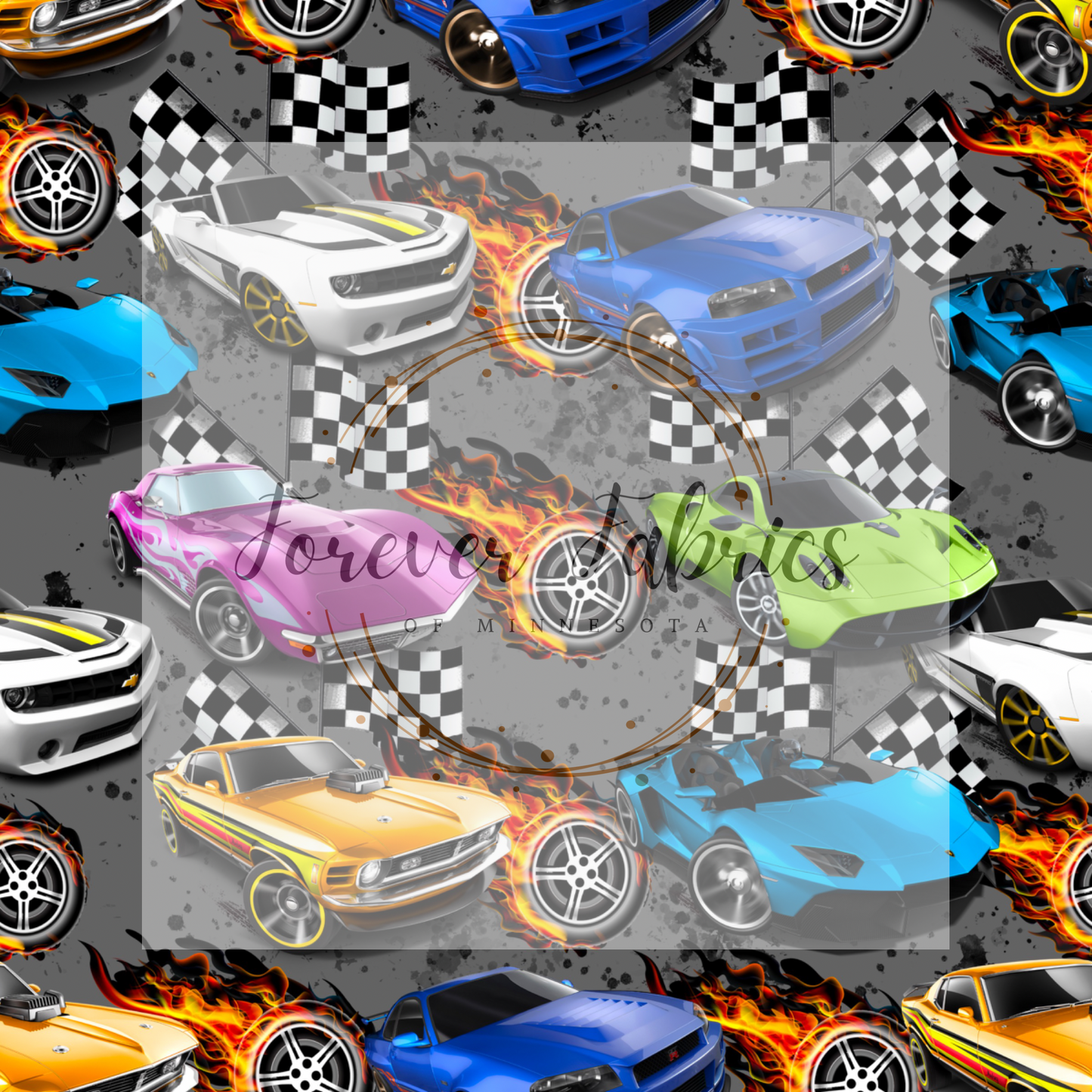 Black Hot Cars | Preorder | By The Yard