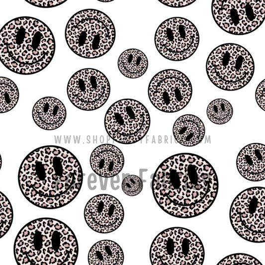 Leopard Smiley Faces | Preorder | By The Yard