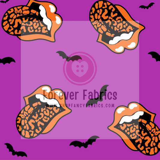 Halloween Leopard Tongue | Preorder | By The Yard