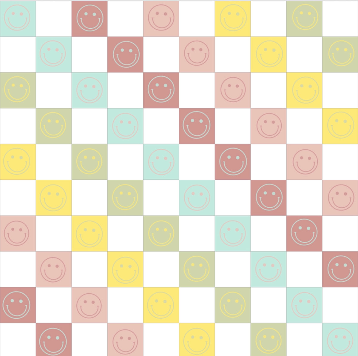 Smiley Face Checkers |Preorder |By The Yard