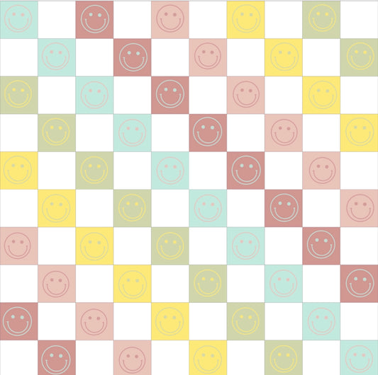 Smiley Face Checkers |Preorder |By The Yard