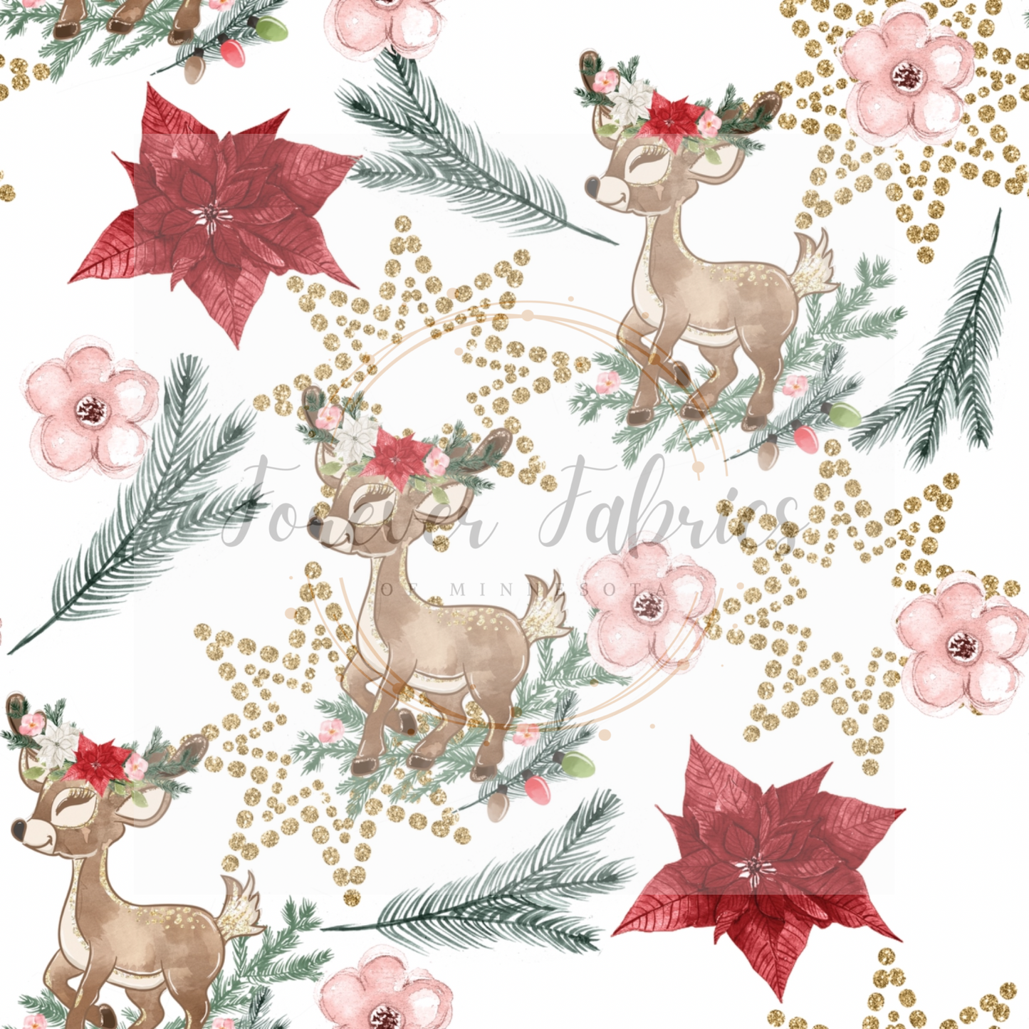 Christmas Deer | Preorder| By The Yard