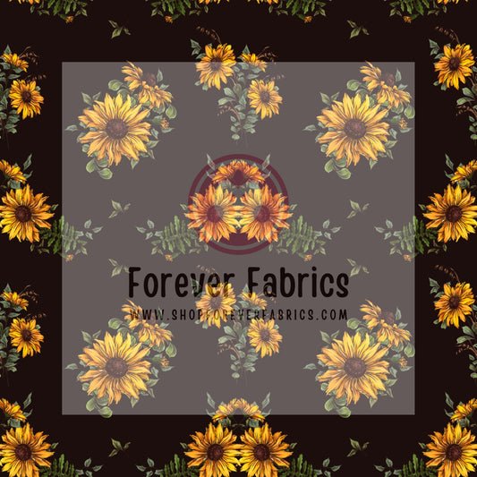 Black Sunflowers | Preorder | By The Yard