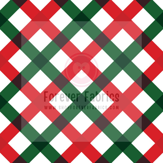 Red & Green Lattice | Preorder | By The Yard