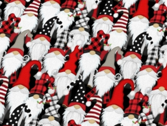 Red , Black, white Gnomes |. Preorder | By The Yard