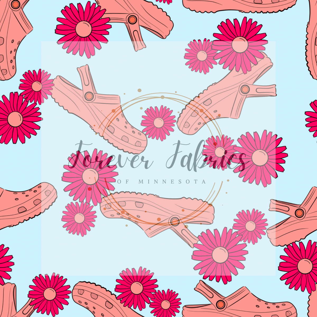 Crocs & Flowers | Preorder | By The Yard