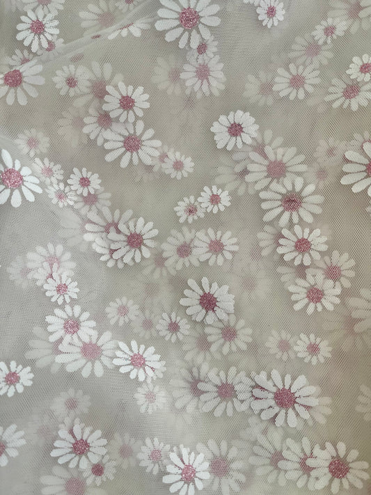 White Daisy Mesh