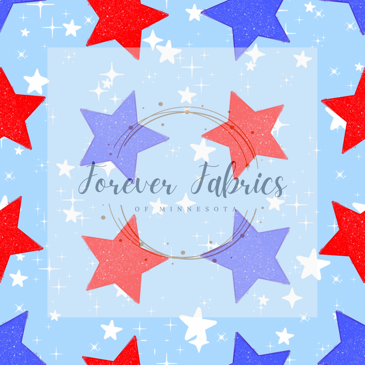 Red White & Blue Stars | Preorder | By The Yard