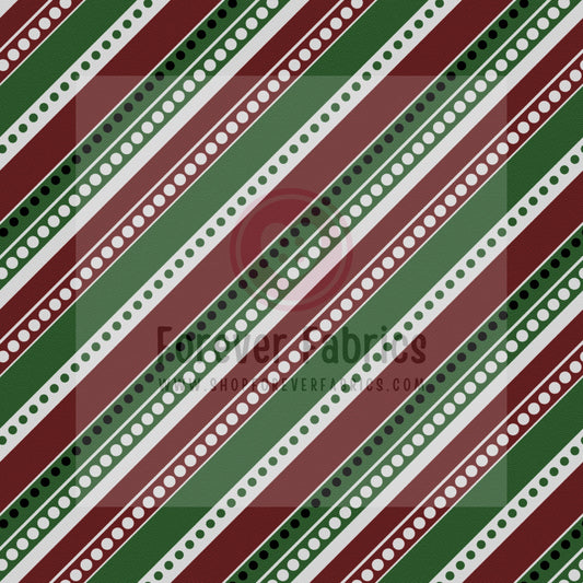 Red & Green Stripes | Preorder | By The Yard