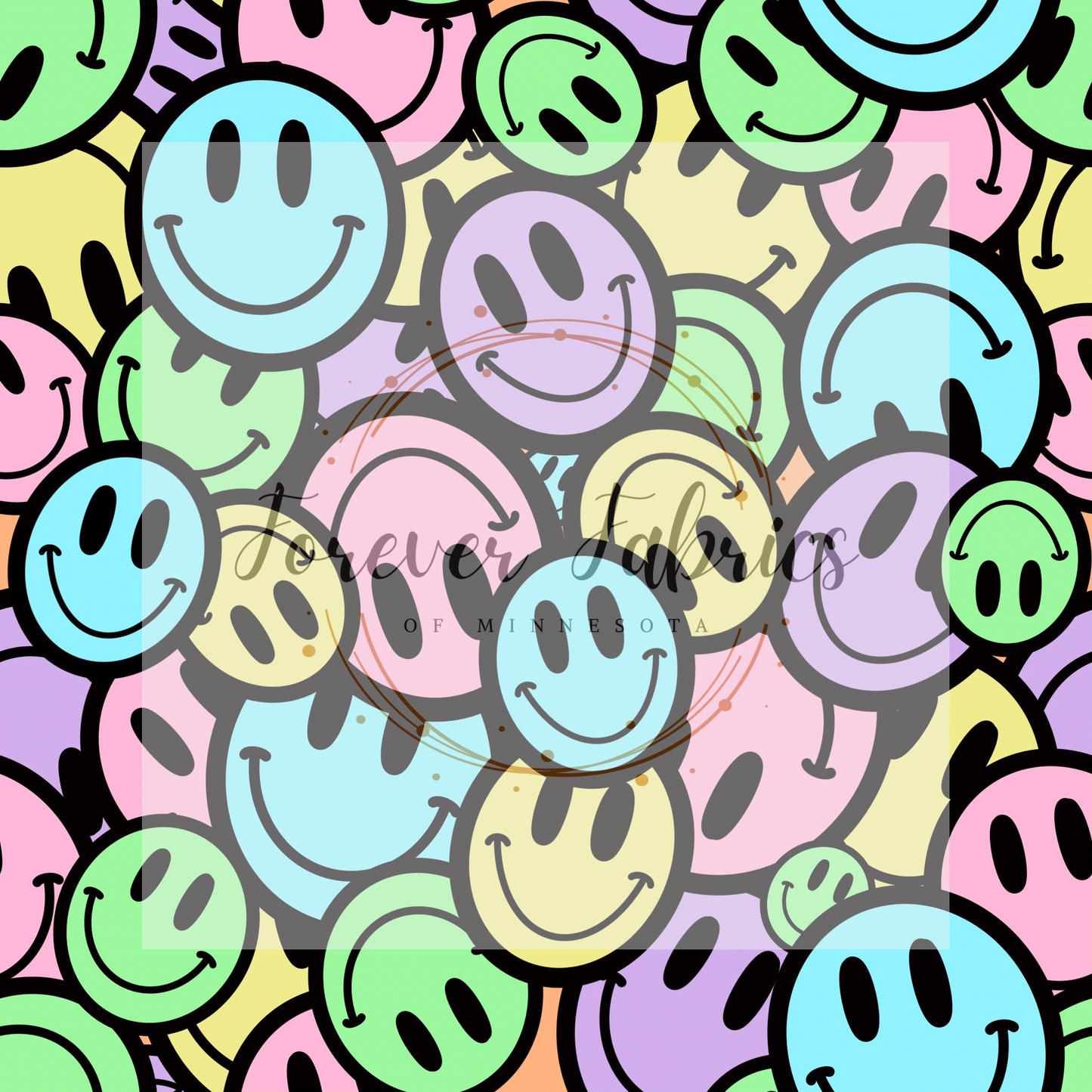 Pastel Smileys | Preorder | By The Yard