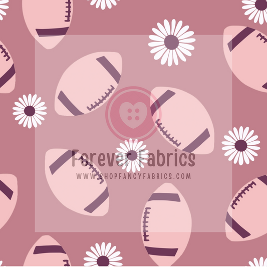 Flowers & Footballs |Preorder | By The Yard