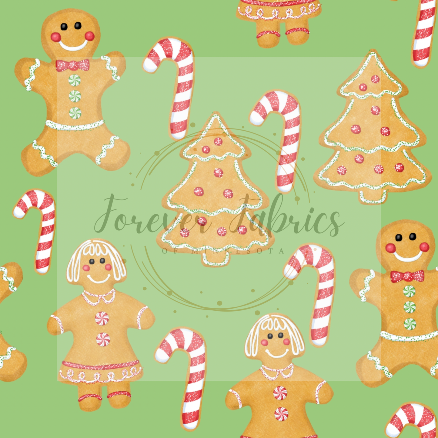 Candy canes & Gingerbread me. | Preorder| By The Yard