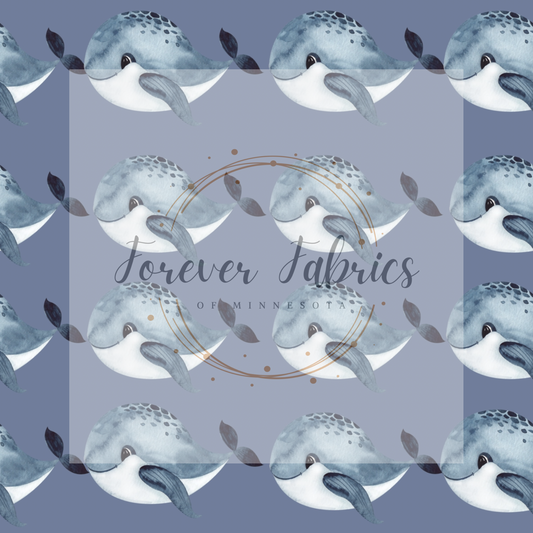 Smiley Whales | Preorder | By The Yard