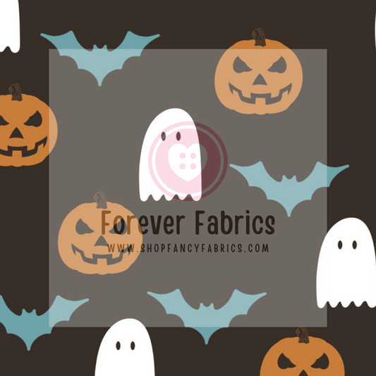 Pumpkins, Bats & Ghosts | Preorder | By The Yard