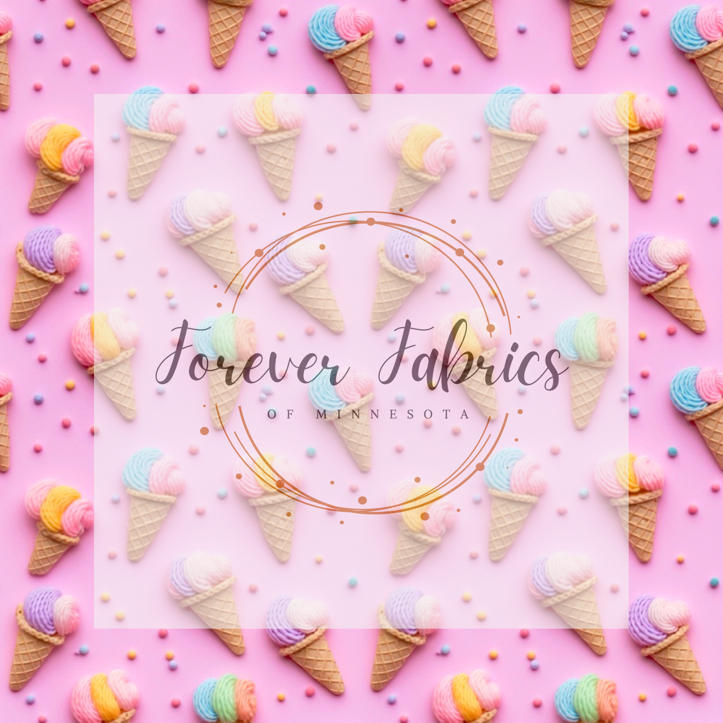 Ice Cream Cones    . (BH/ 23). | Preorder | Fabric By The Yard