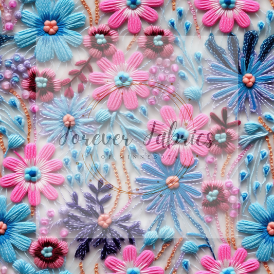 Floral Embroidery4 . . . . (BH/ 24)| Preorder | Fabric By The Yard