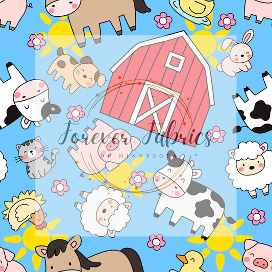 Farm Blue .    .    . (BH/ 23) | Preorder | Fabric By The Yard