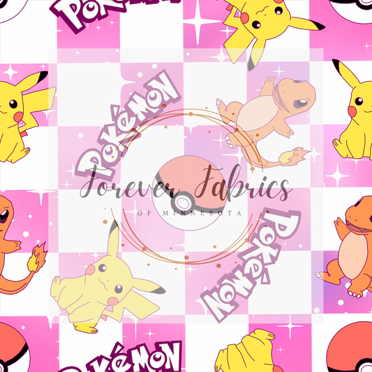 Pokemon  Check . . (BH/ 23). | Preorder | Fabric By The Yard