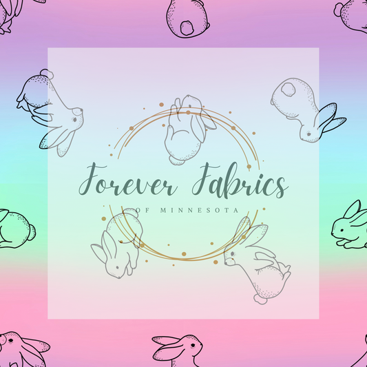 Bunny Rainbow . . . (BH/ 23). | Preorder | Fabric By The Yard