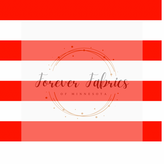 Red White Stripe . (BH/ 24)| Preorder | Fabric By The Yard