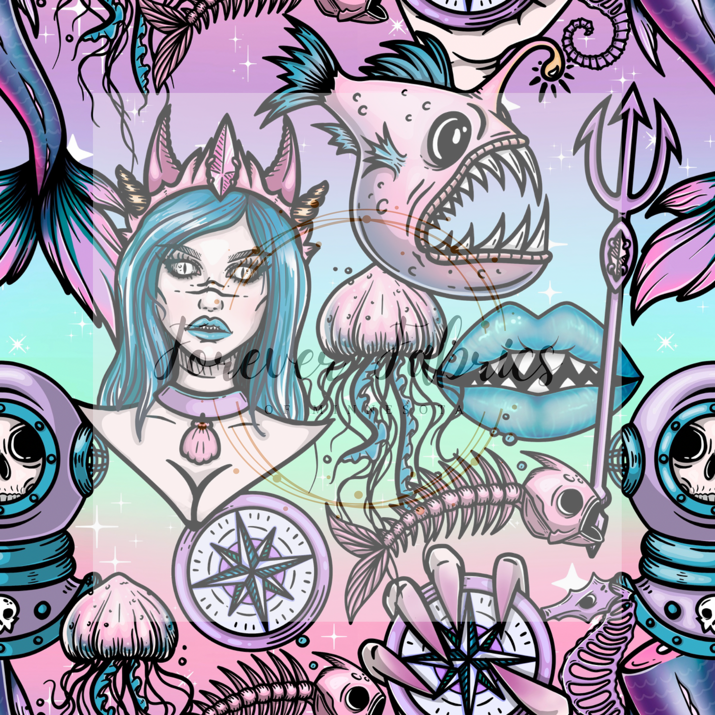 Siren      . (BH/ 23) | Preorder | Fabric By The Yard