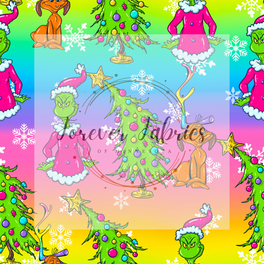 Grinch LF  . . . (BH/ 24)| Preorder | Fabric By The Yard