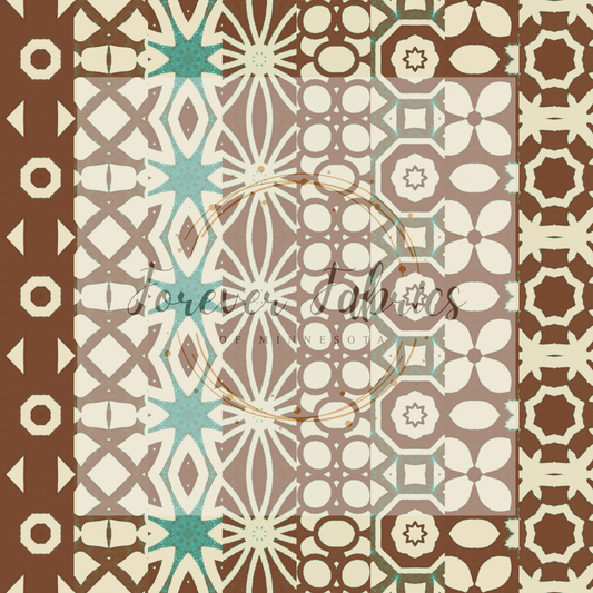 Vertical Vintage  Stripes Brown . . . . (BH/ 24)| Preorder | Fabric By The Yard