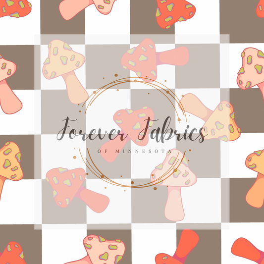 Mushrooms Muted     . (BH/ 23). | Preorder | Fabric By The Yard
