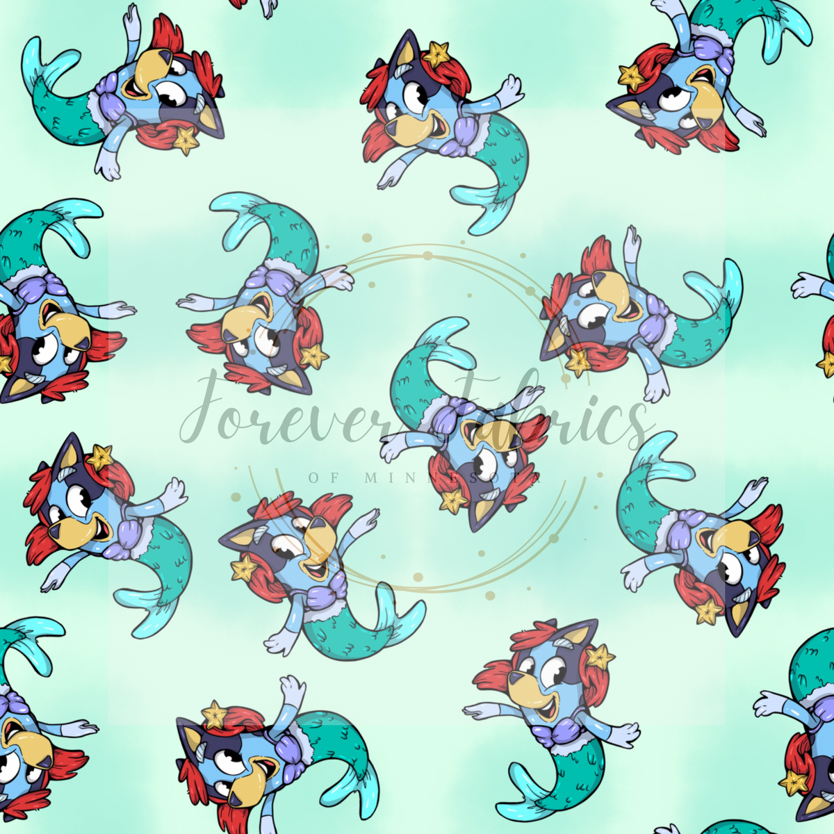 Blue Mermaid  | Preorder| By The Yard