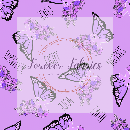 Light Purple Ribbon  . (BH/ 23) | Preorder | Fabric By The Yard