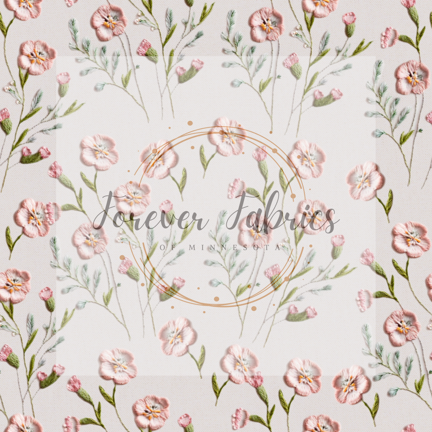 Dainty Floral Embroidery .  (BH/ 23). | Preorder | Fabric By The Yard