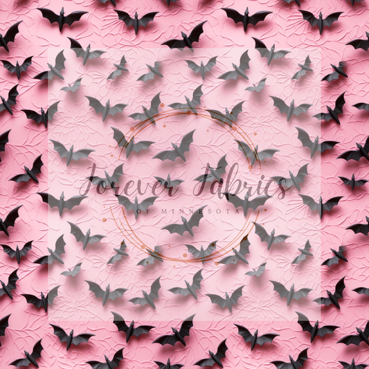 Bats Pink . . . (BH/ 24)| Preorder | Fabric By The Yard