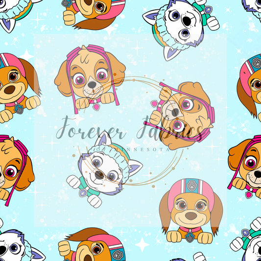 Paw Girls Mint   . . (BH/ 22) | Preorder | Fabric By The Yard