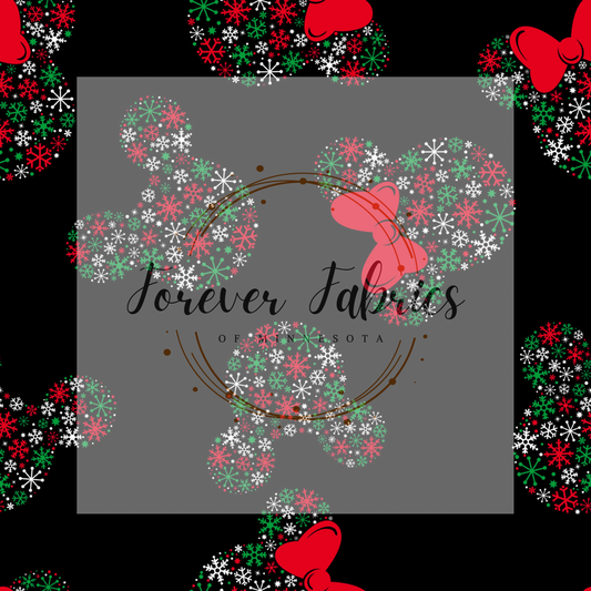 Snowflake Mouse . . (BH/ 23). | Preorder | Fabric By The Yard
