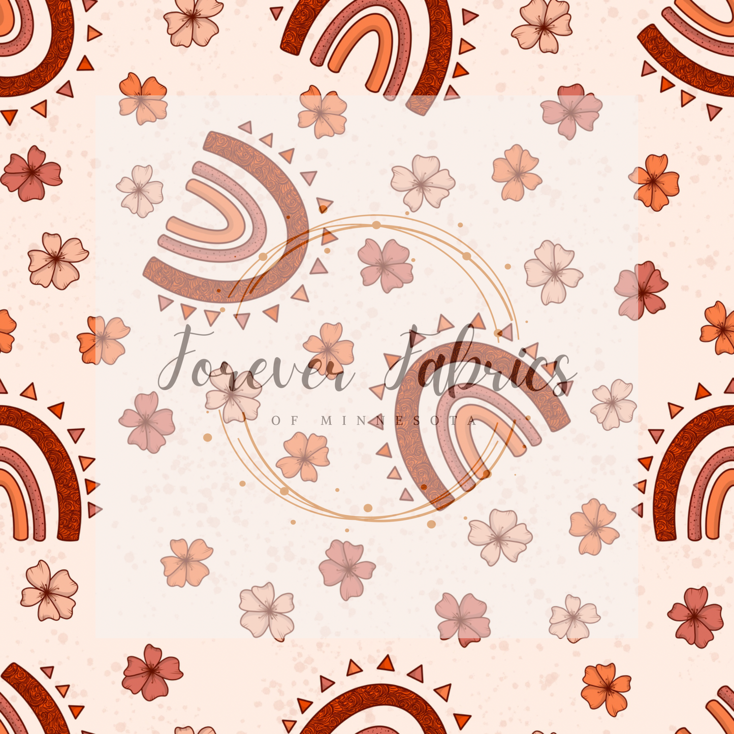 Boho rainbows  .    .    . (BH/ 22) | Preorder | Fabric By The Yard