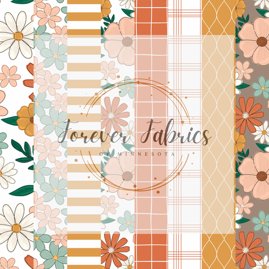 Vertical Floral . . (BH/ 23). | Preorder | Fabric By The Yard