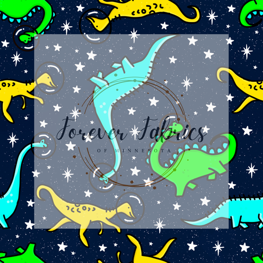 Space Dino   .   . . . . (BH/ 24)| Preorder | Fabric By The Yard
