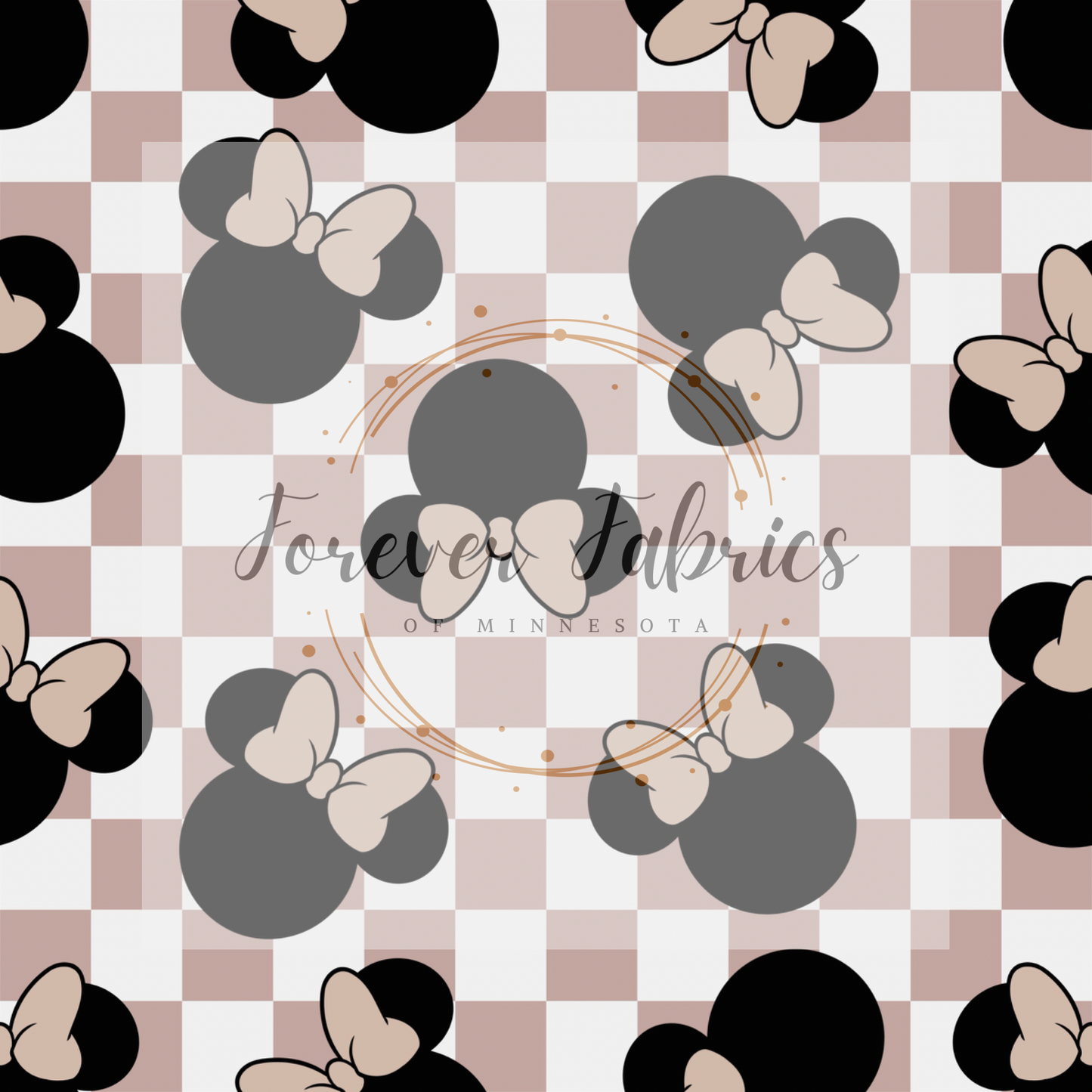 Mouse Ears Muted . . (BH/ 22) | Preorder | Fabric By The Yard
