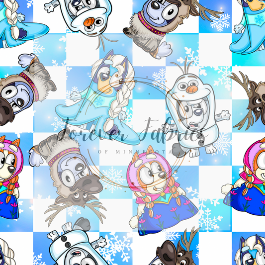 Blue Dog Frozen Galaxy 1 .  . . (BH/ 24)| Preorder | Fabric By The Yard