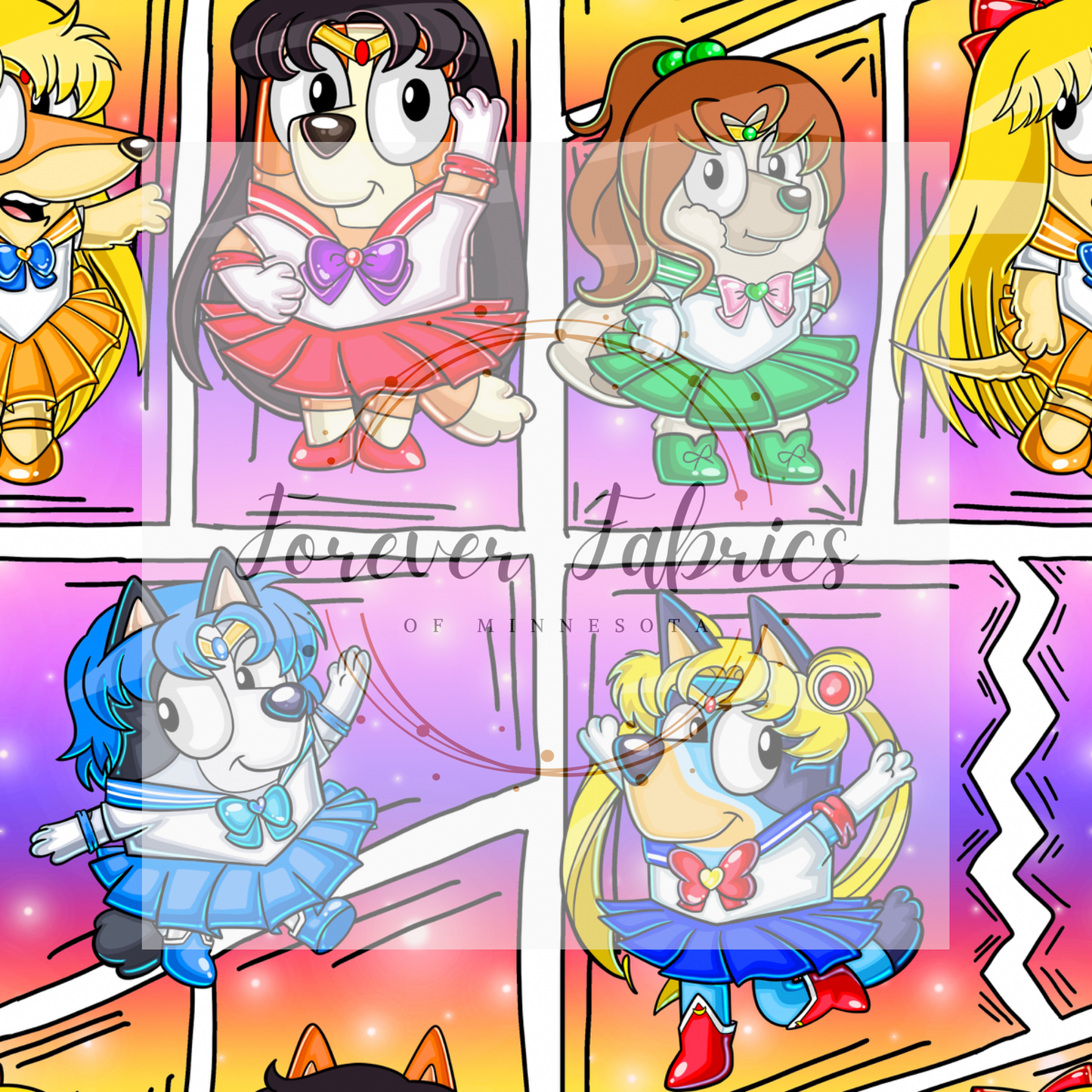 Sailor  Blue Dog   Comic 2 .   . . . . (BH/ 24)| Preorder | Fabric By The Yard