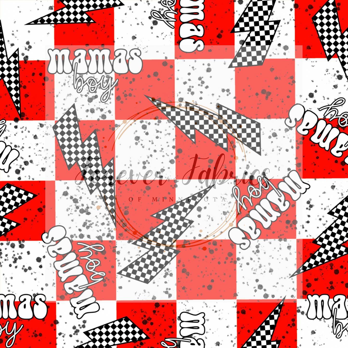 Mama’s Boy Red   .  . (BH/ 23) | Preorder | Fabric By The Yard