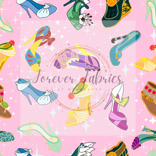 Princess Shoes Pink  (BH/ 24)| Preorder | Fabric By The Yard