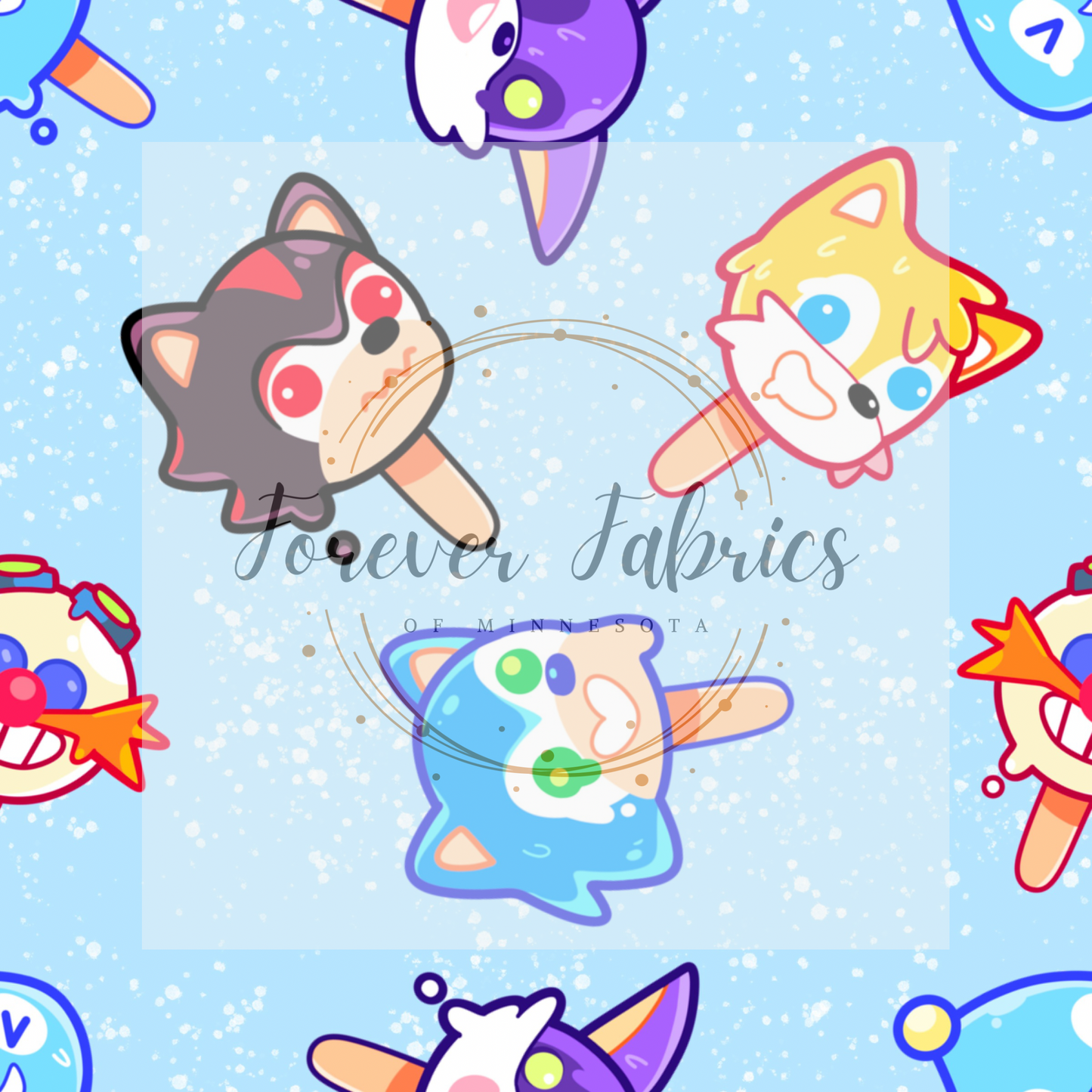 Sonic  Popsicles .   . (BH/ 22) | Preorder | Fabric By The Yard