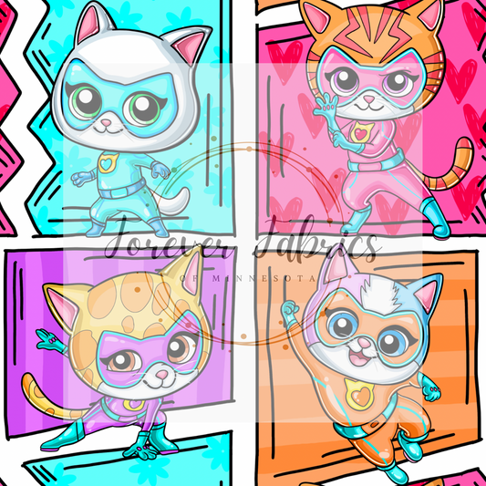Super Kitty Bright .   . . . . (BH/ 24)| Preorder | Fabric By The Yard