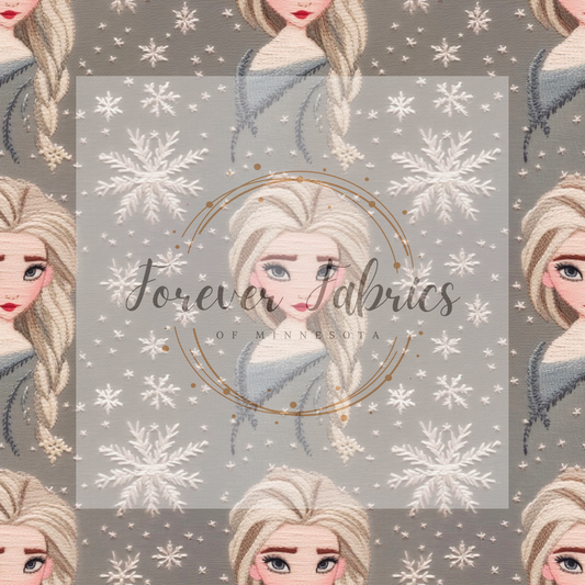 Elsa Embroidered. . . . (BH/ 24)| Preorder | Fabric By The Yard