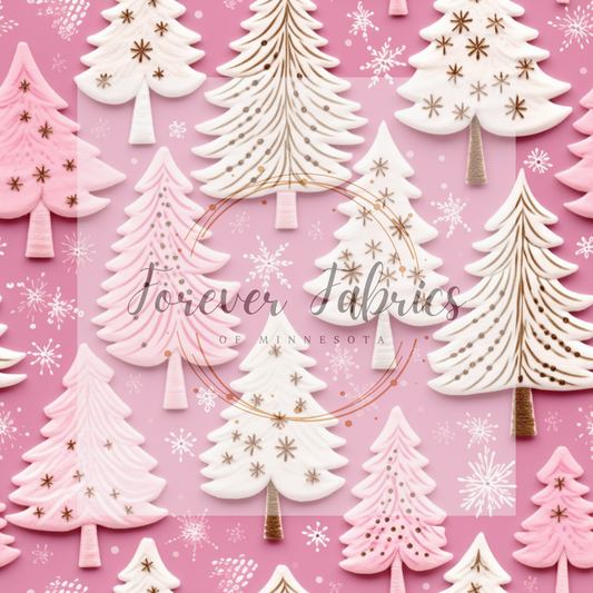 Pink Trees  . .  (BH/ 23). | Preorder | Fabric By The Yard
