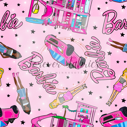 Pink Doll Dream House pink   (BH 4/24)| Preorder | Fabric By The Yard
