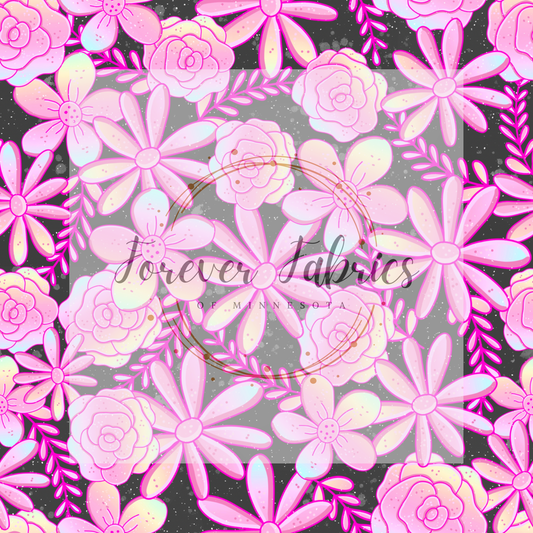 Ombre Floral Dark  .  .  . . . . (BH/ 24)| Preorder | Fabric By The Yard