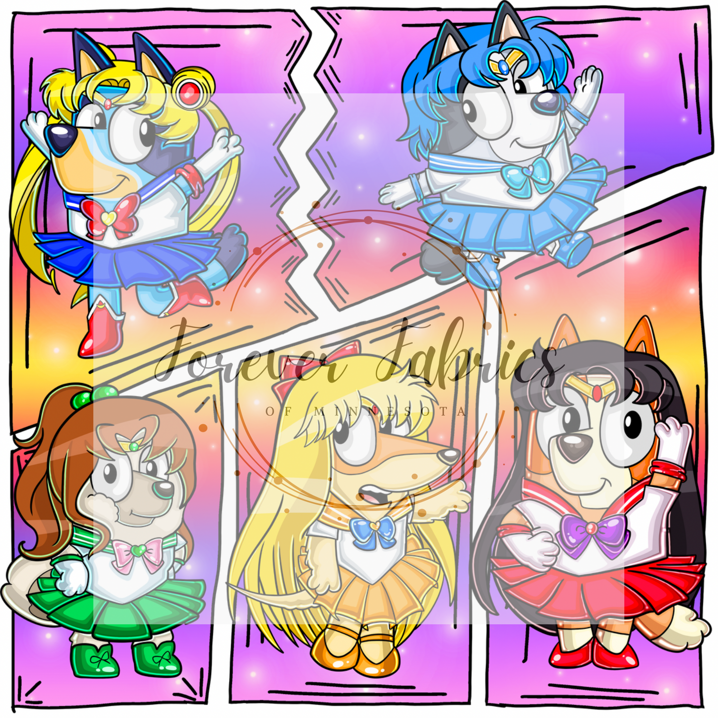 Sailor Moon   .   . . . . (BH/ 24)| Preorder | Fabric By The Yard
