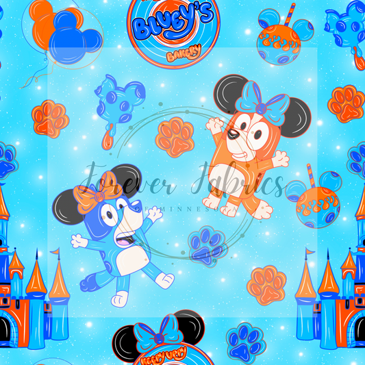Blue Dog keepy uppy Bakery  . (BH/ 24)| Preorder | Fabric By The Yard